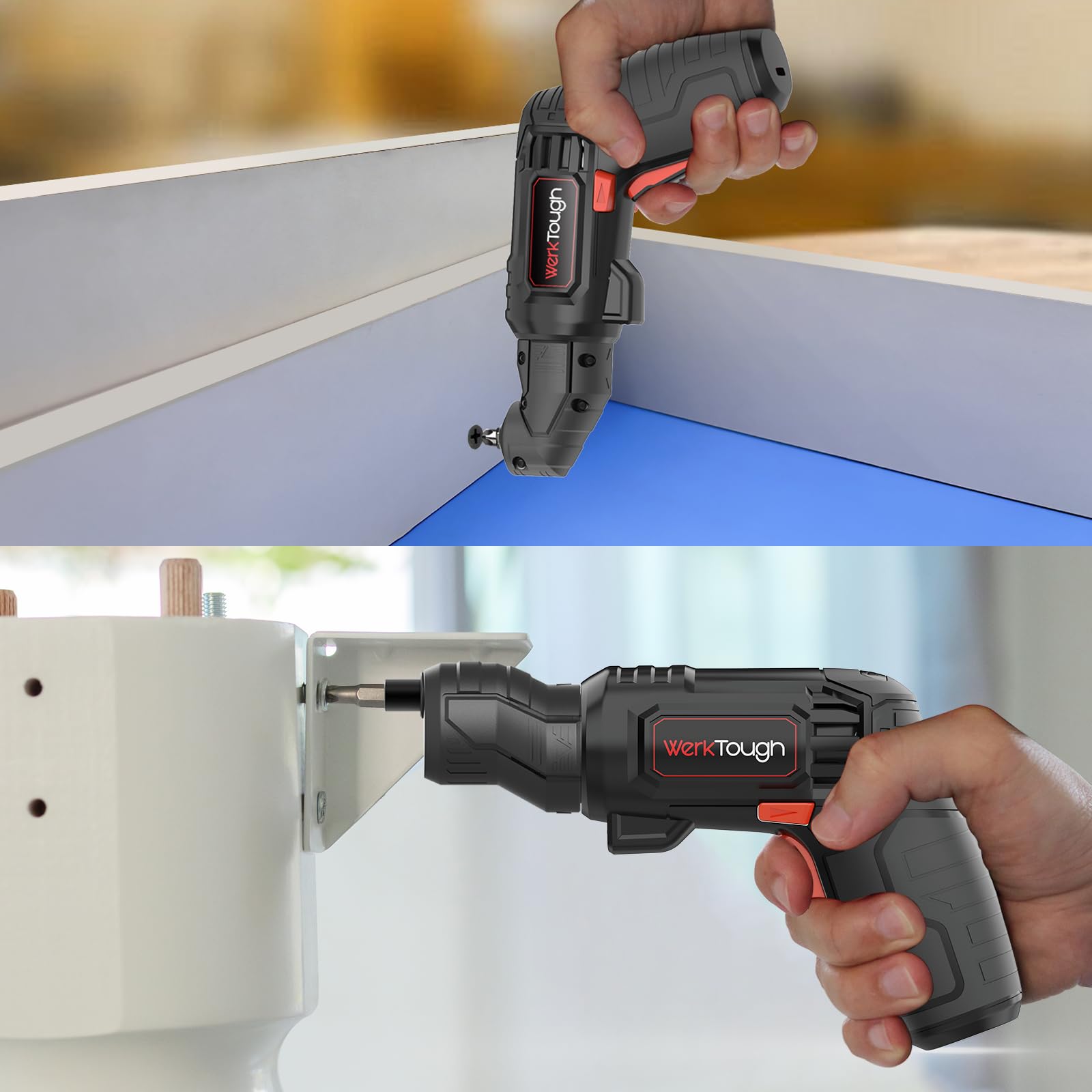 4V Cordless Rechargeable Electric Screwdriver Set - 10Nm Torque, 1500mAh USB-C Fast Charging, 27 Bits & Cutting Head for Plastic/Fabric/PVC/Cardboard | Perfect for DIY Home Repairs, Furniture Assembly & Craft Projects