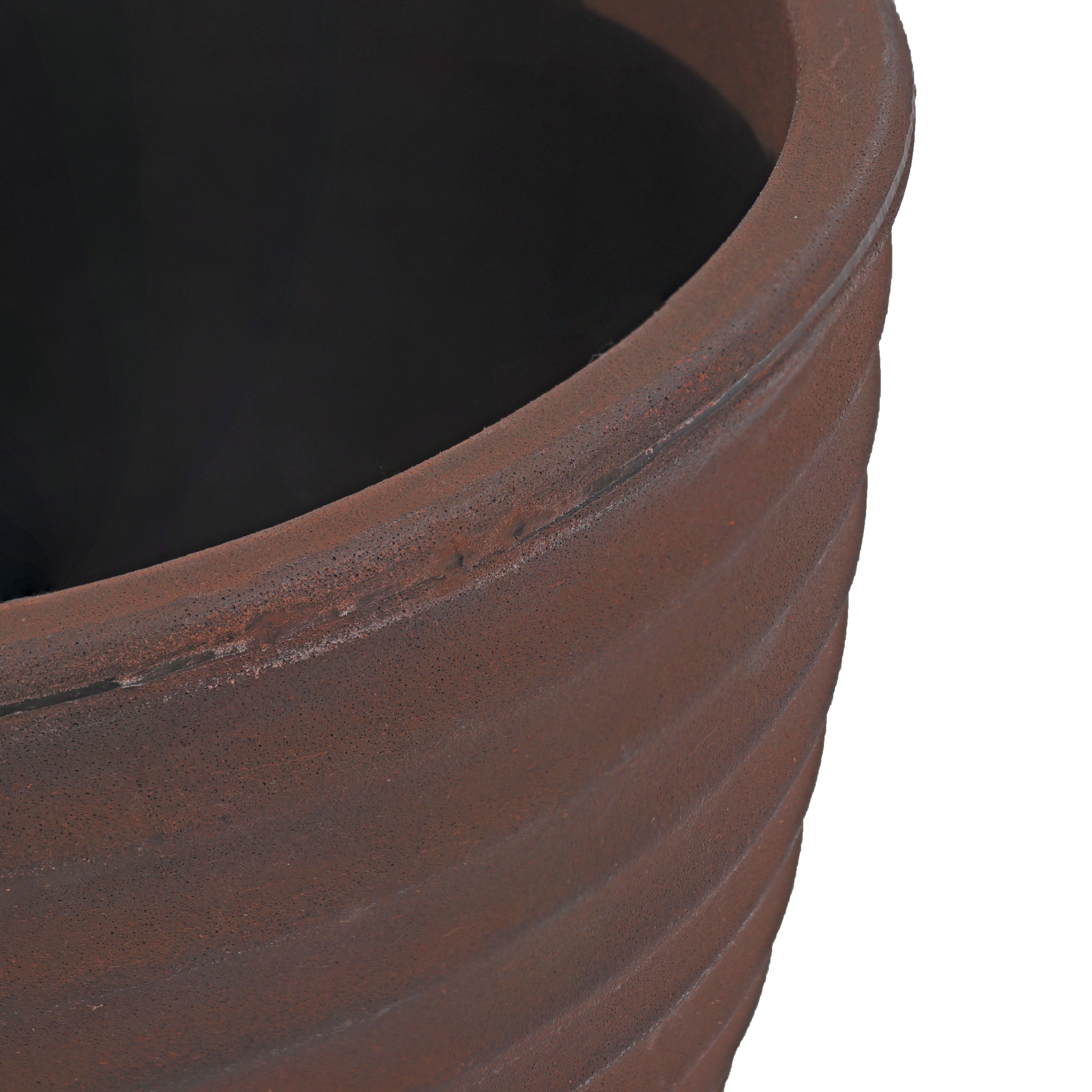 Sunnydaze Polyresin Ribbed Outdoor Plant Pot - Rust-Resistant Garden Decor for Patio, Deck & Balcony | Perfect for Succulents, Herbs & Flowers
