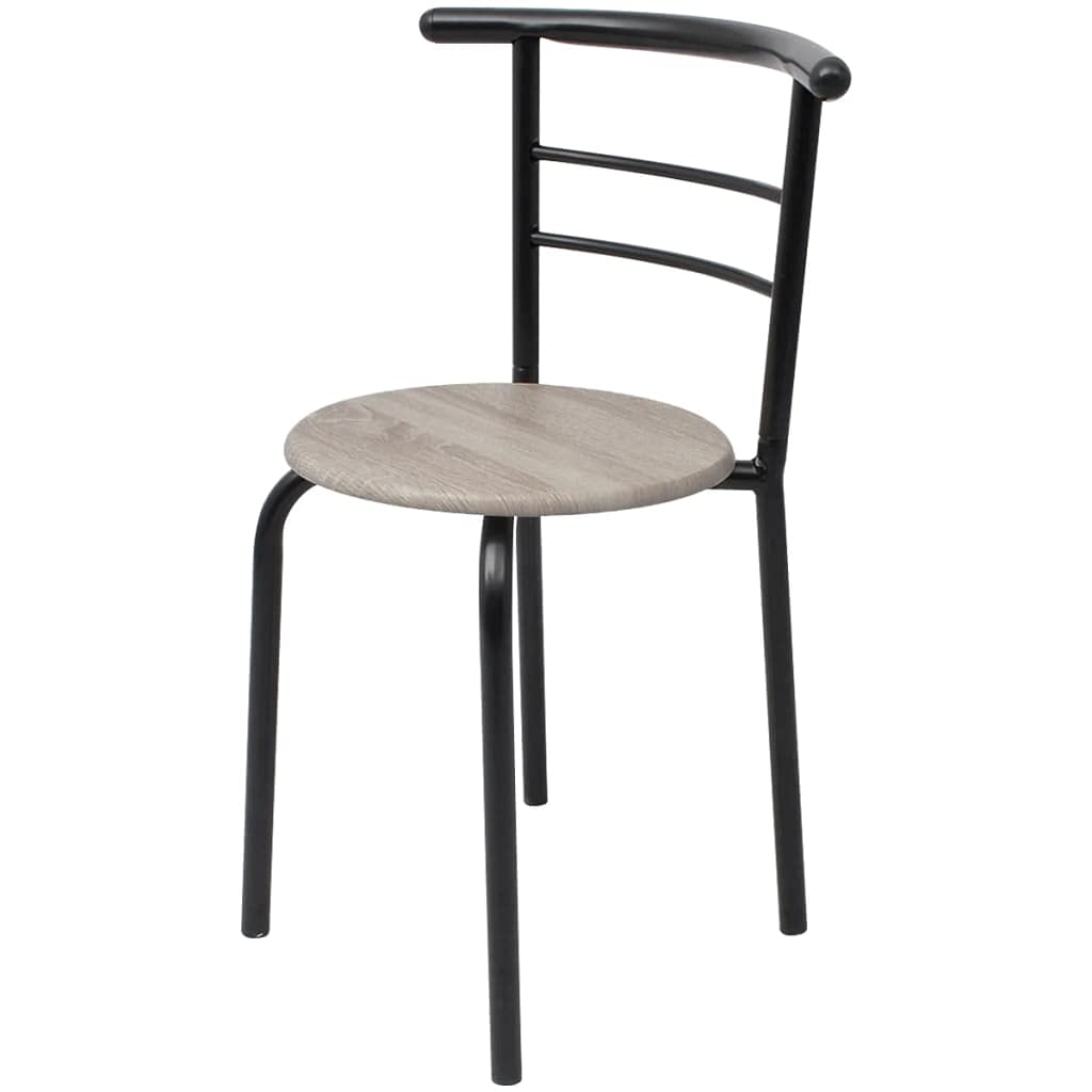 5-Piece Folding Dining Table Set with Glass Top - Compact Space-Saving Kitchen & Dining Room Furniture, Black MDF - Perfect for Small Apartments, Breakfast Nooks & Cozy Family Meals