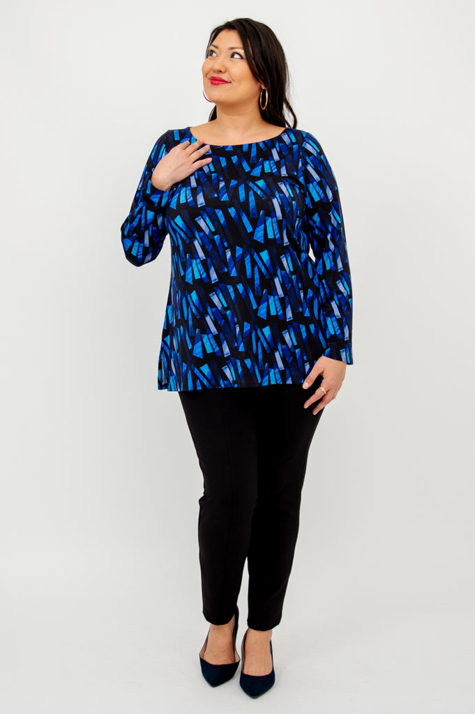Cheerful Bamboo Print Top - Eco-Friendly Women's Blouse for Casual Wear & Summer Outfits