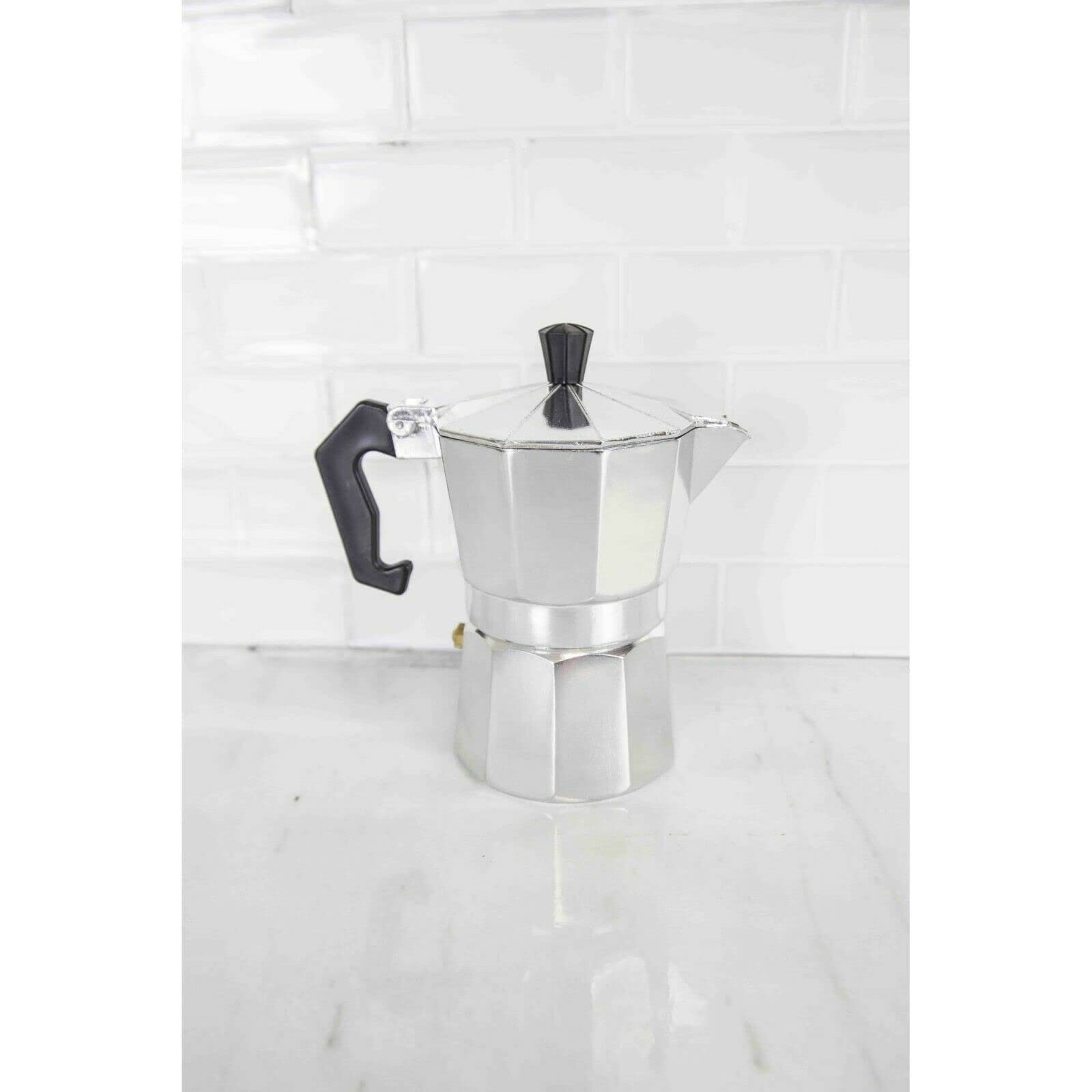 Classic Italian Stovetop Espresso Maker - 3 Cup Aluminum Moka Pot for Rich Coffee Brewing | Perfect for Home, Office & Camping Use