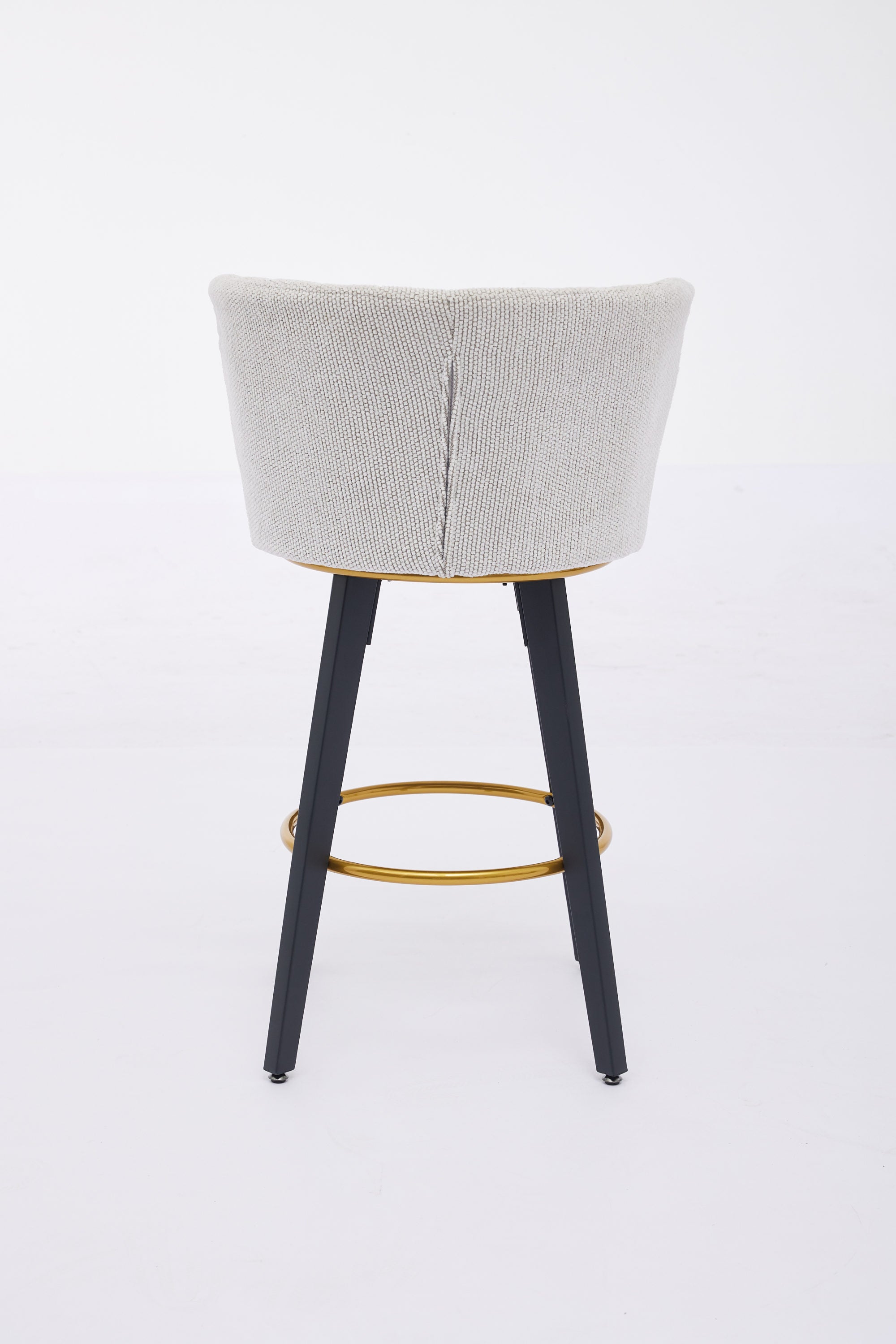 2-Pack Counter Height Bar Stools with 360° Swivel, Upholstered Back & Metal Legs - 26 Inch Seat Height, Velvet Fabric & Gold Footrest - Perfect for Kitchen Islands, Breakfast Bars & Home Decor