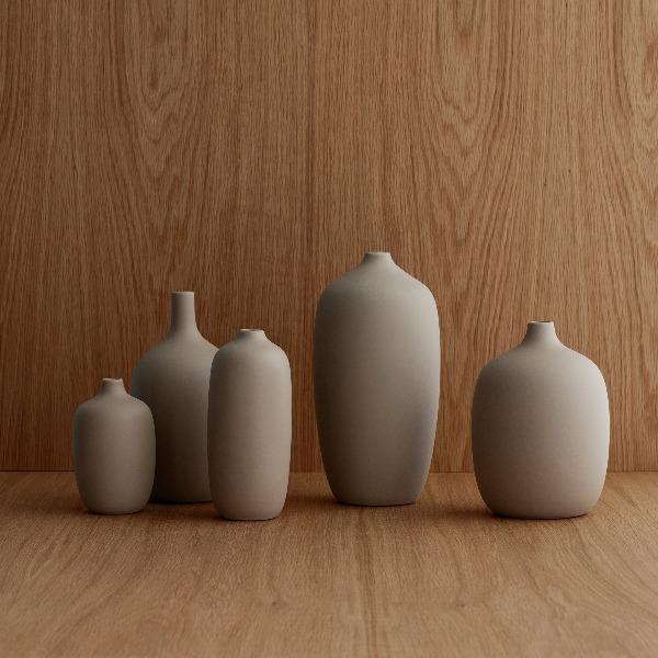 Ceramic Vase 4x8 Inches - Modern Home Decor for Living Room, Bedroom & Office - CEOLA Certified