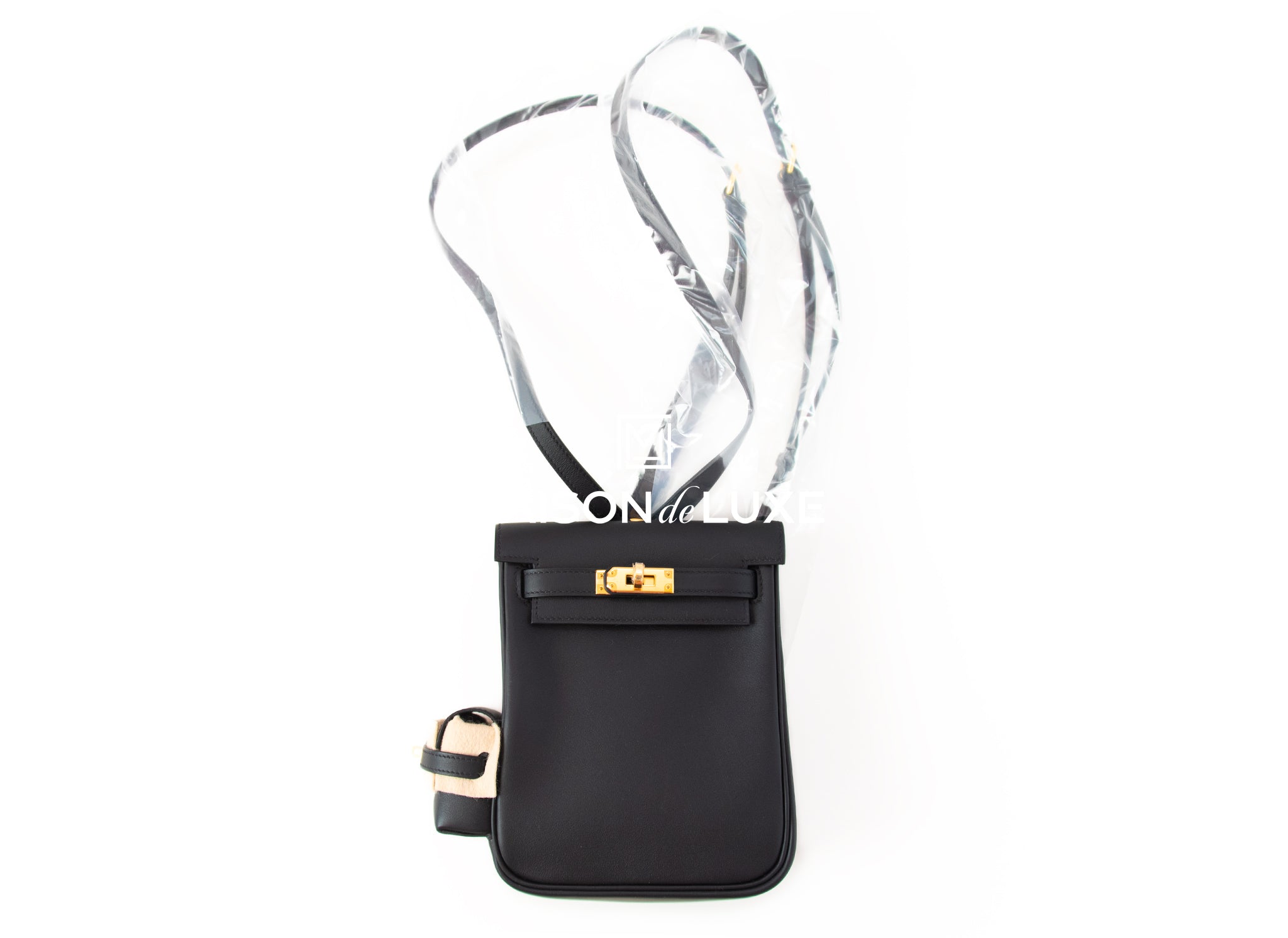 Hermes Kelly Jump Backpack in Black Swift Leather with Gold Hardware - Luxury Designer Backpack for Women, Perfect for Travel, Work & Everyday Use