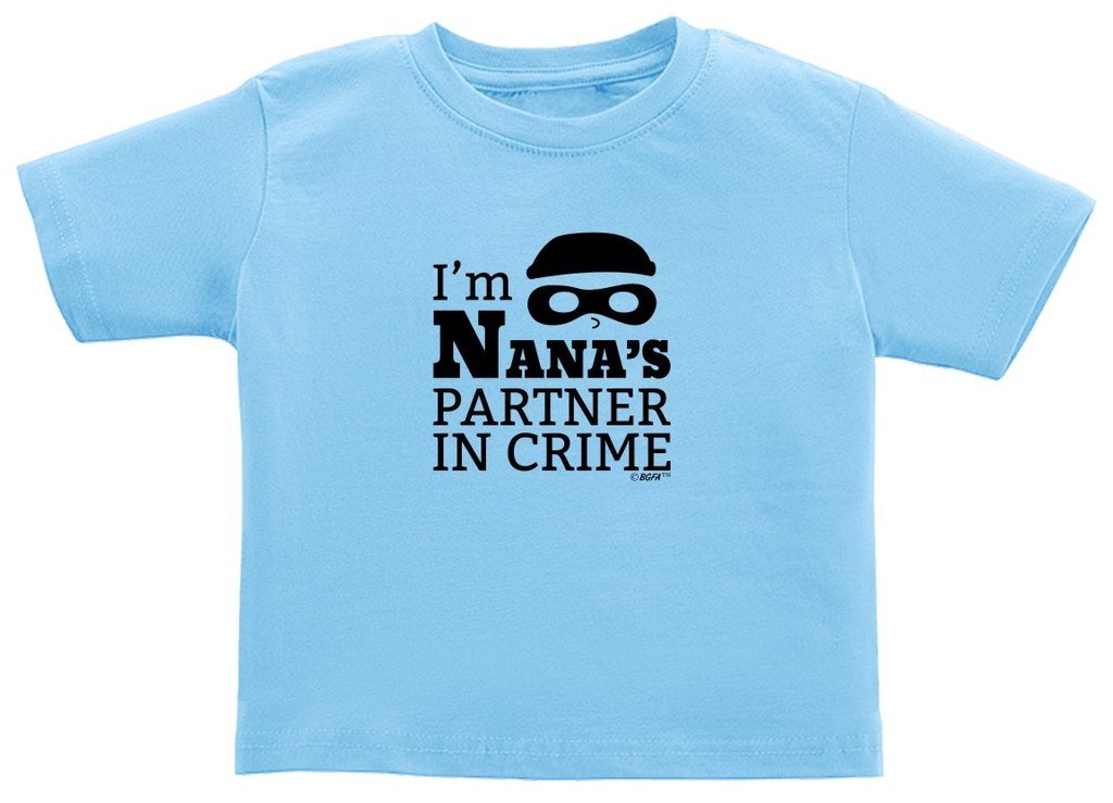 Funny Toddler T-Shirt - 'I'm Nana's Partner in Crime' Baby Gift | Cute Grandparent-Themed Outfit for Boys & Girls | Perfect for Family Photos, Birthday Presents & Grandparents Day