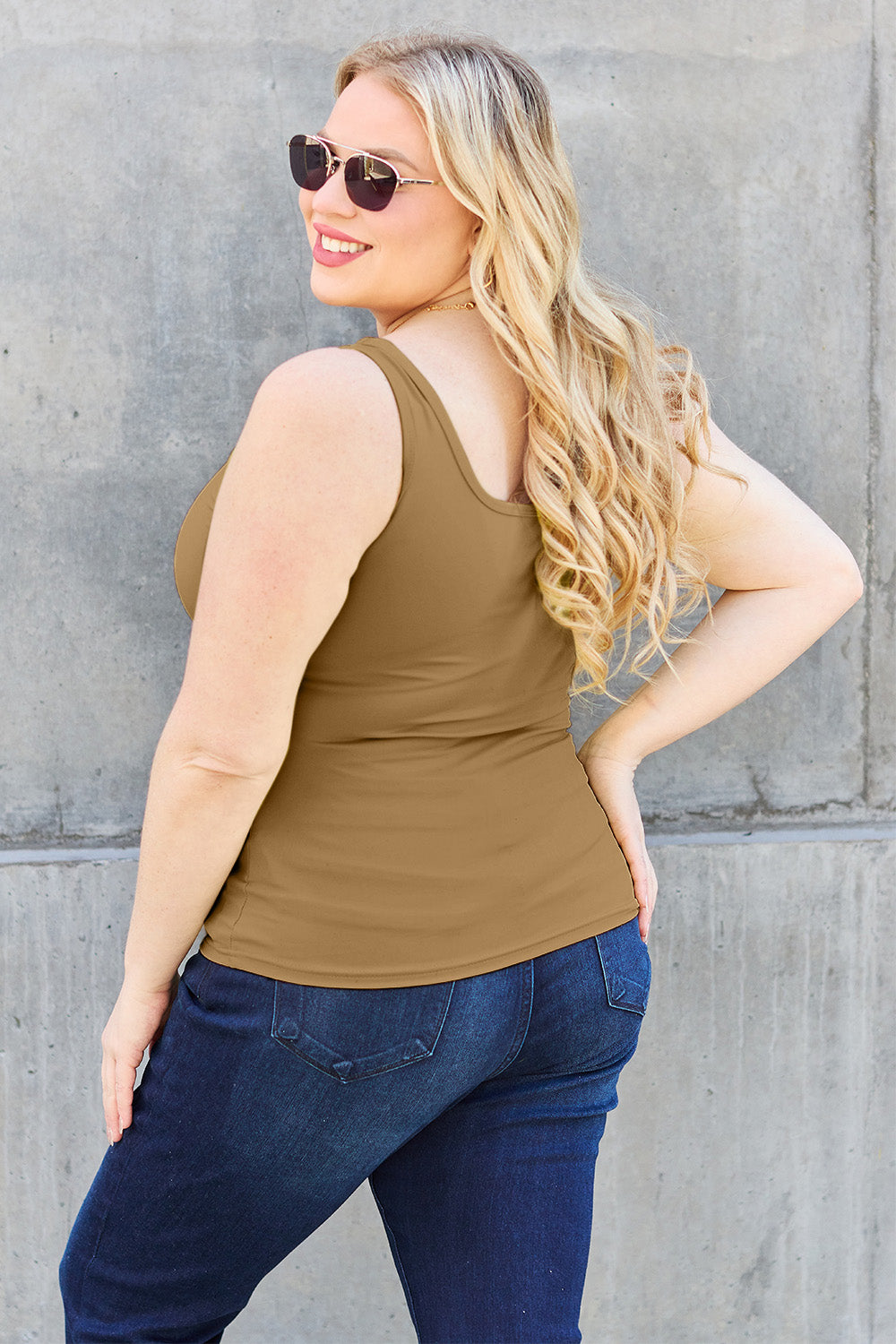 Square Neck Wide Strap Tank Top for Women - Comfortable Summer Casual Sleeveless Shirt - Perfect for Beach, Vacation & Everyday Wear
