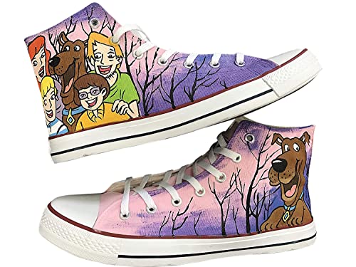 **Anime Canvas Shoes for Men & Women - Hand Painted High Top Sneakers | Fashionable Streetwear & Cosplay Footwear**