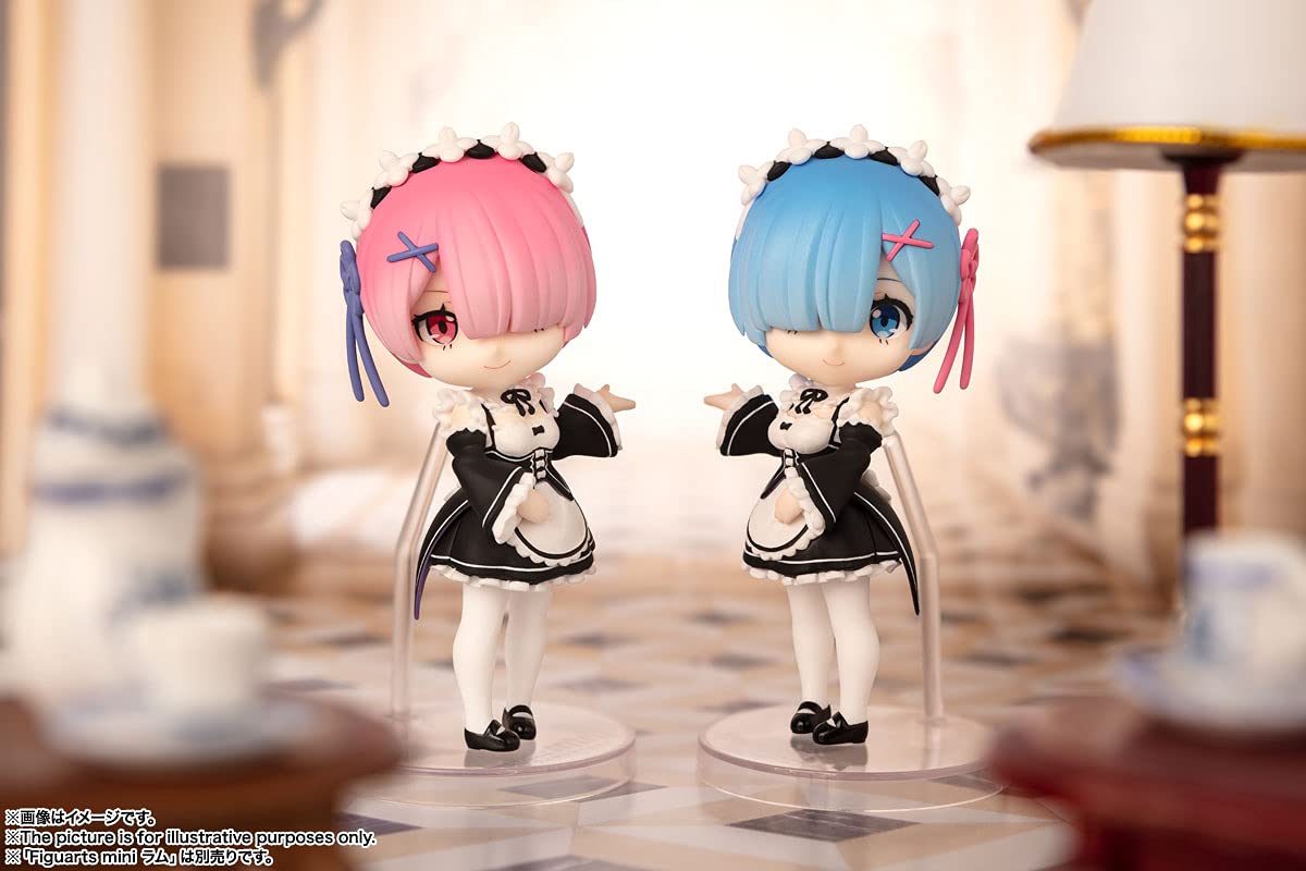 TAMASHII NATIONS Re:Zero Starting Life in Another World 2nd Season REM Bandai Spirits Figuarts Mini Anime Figure - Collectible Gift for Fans, Home & Office Display
