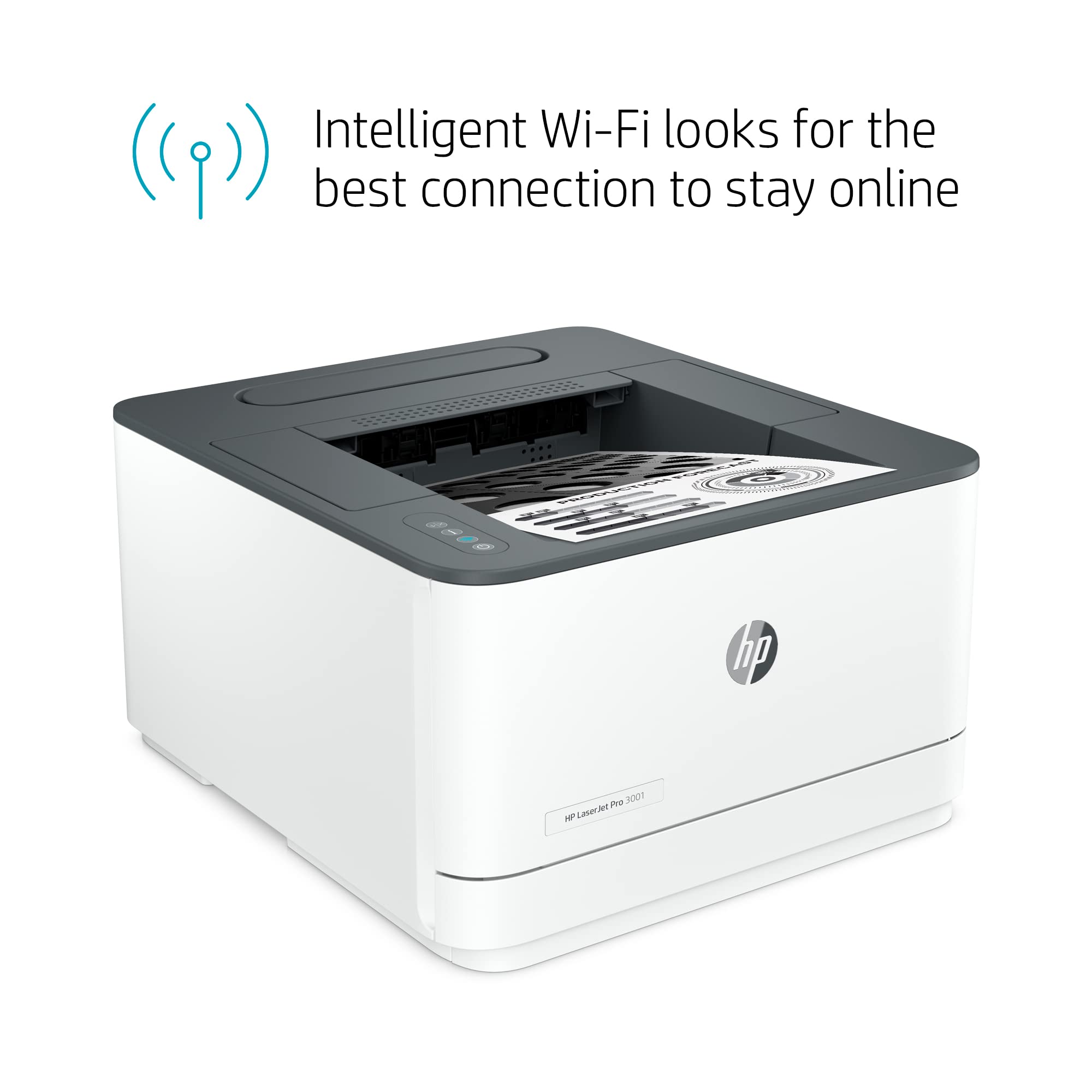 HP LaserJet Pro 3001dw Wireless Monochrome Laser Printer - Fast Printing, Duplex Scanning | Refurbished | Ideal for Home Office & Small Business Printing Needs