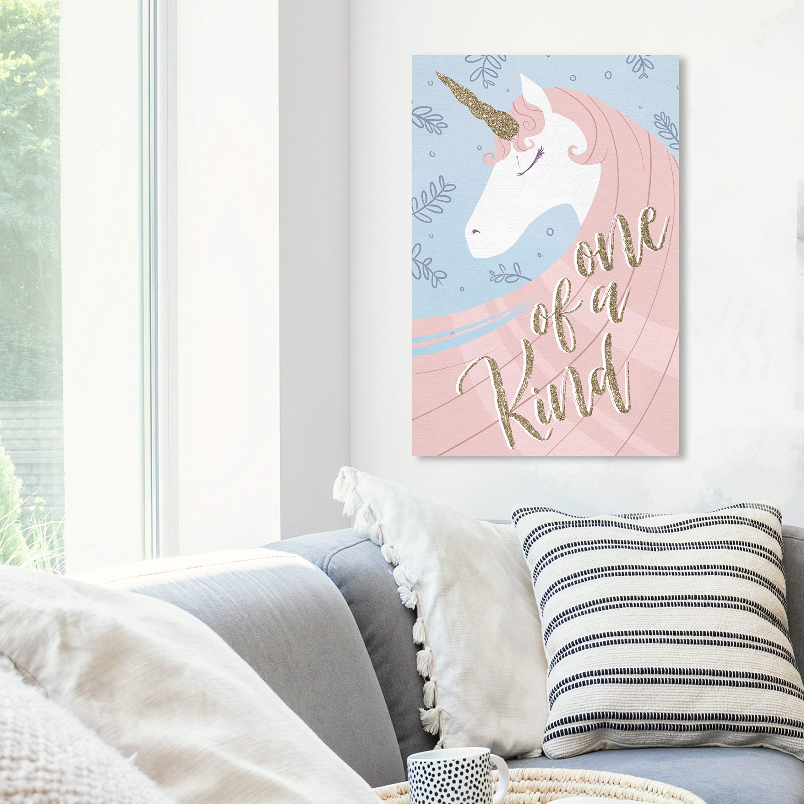 Oliver Gal Artist Co. Fantasy Wall Art Canvas Prints - 'One of a Kind' Home Décor, 20x30 Inches, Pink & Gold - Perfect for Living Room, Bedroom & Office Decor
