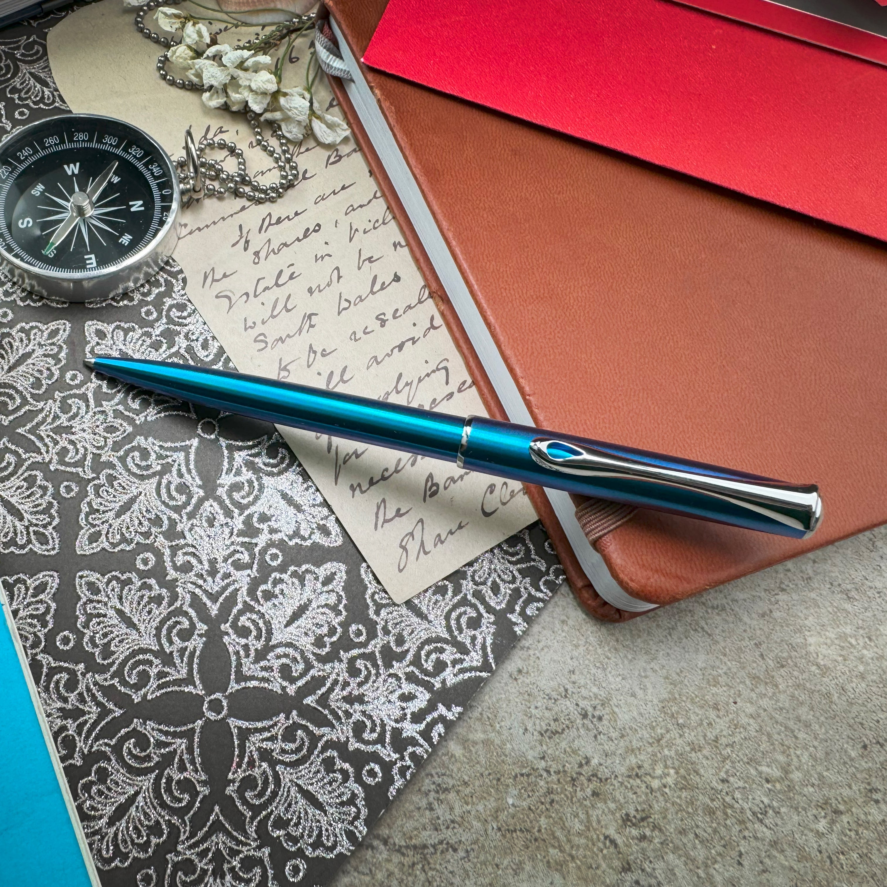 Premium Diplomat Traveller Ballpoint Pen - Funky Blue Ink, Smooth Writing Experience | Perfect Gift for Business Professionals & Travel Enthusiasts | Office, Meetings, Journaling & Everyday Use