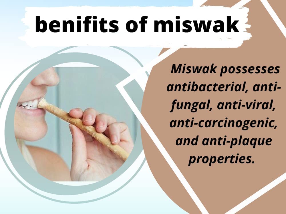 Natural Miswak Chewing Sticks for Teeth Whitening - 15 Pack | Organic Peelu Toothbrush for Oral Hygiene | Perfect for Travel, Camping & Daily Dental Care