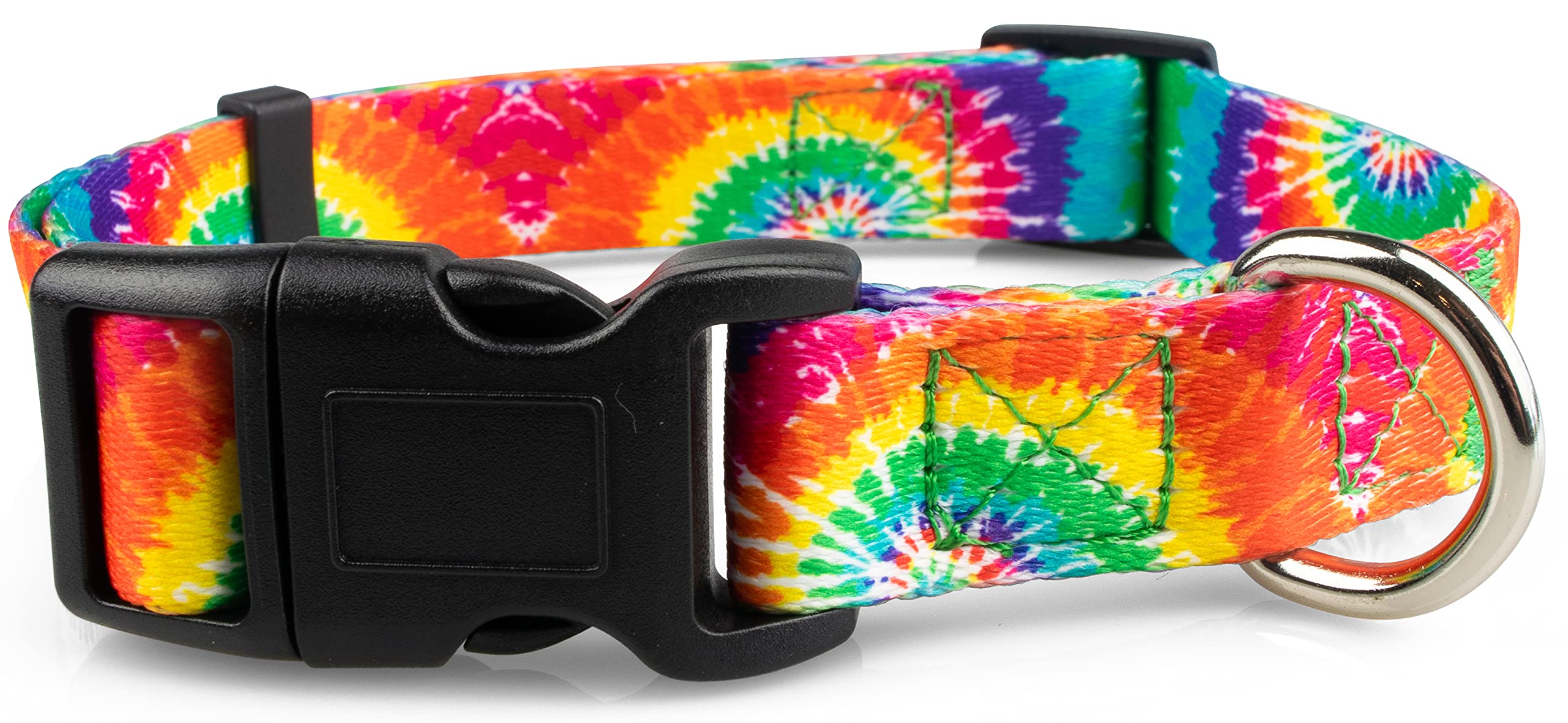Limeloot Tie Dye Dog Collar for Large Dogs - Adjustable Pet Collar for Small, Medium & Large Breeds - Perfect for Daily Walks, Training & Outdoor Adventures