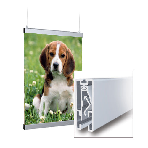 1 High Slender Line Rectangle Snap Poster Gripper Frame - 72 Inches - Perfect for Art Displays, Trade Shows & Home Decor