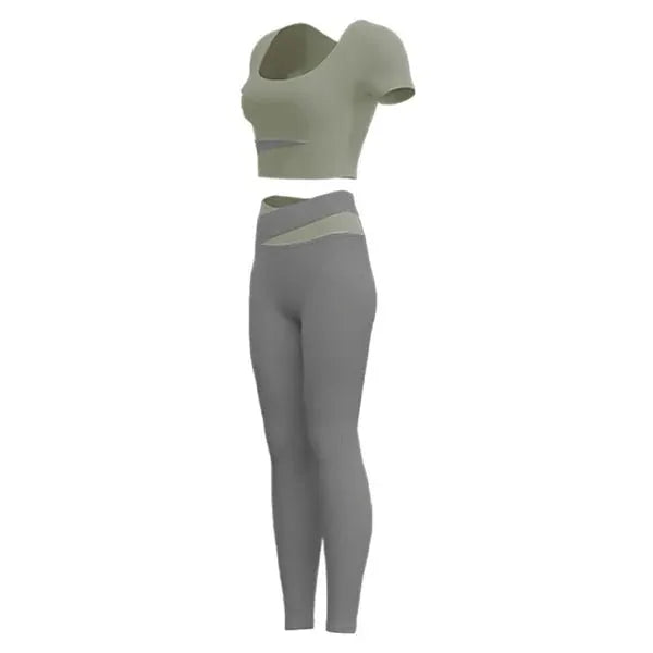 Women's Yoga Set - Sexy Sports Bra & High Waist Leggings 2-Piece Workout Outfit | Gym Clothes for Yoga, Pilates & Fitness Training | Breathable Athletic Sportswear for Women