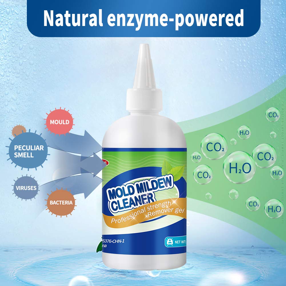 Powerful Mold & Mildew Remover Gel - Deep Cleaning for Bathroom Tiles, Grout, Kitchen Sinks & Household Surfaces - 8 Fl Oz (Pack of 1) | Eliminates Stubborn Stains & Prevents Regrowth - Ideal for Showers, Bathtubs, Countertops & More