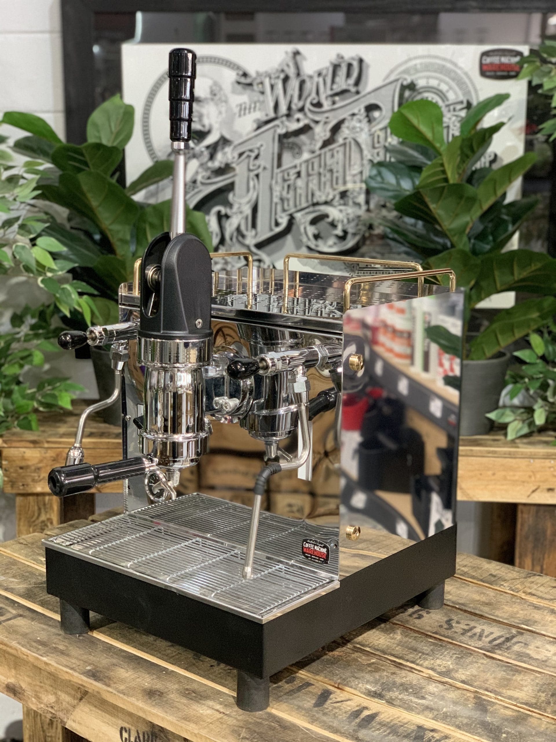 Brugnetti Lever 1 Group Commercial Espresso Machine for Coffee Shops & Restaurants - Professional Barista Coffee Maker for Rich Espresso & Cappuccino