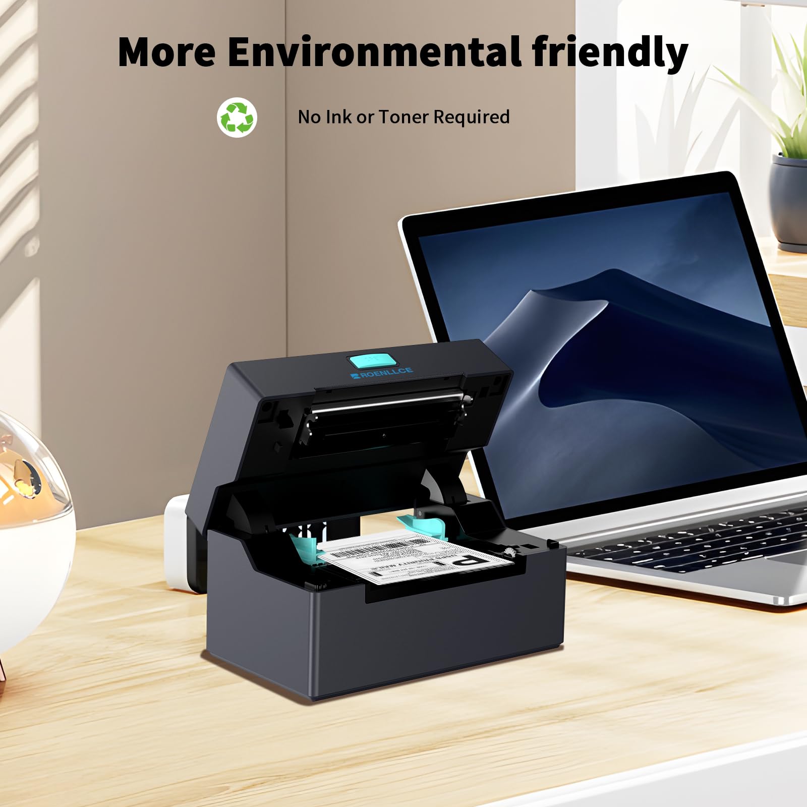 4x6 Bluetooth Thermal Shipping Label Printer for Small Business - Compatible with Windows, Mac, iOS, Android - Perfect for Amazon, eBay, Shopify, Etsy & UPS - Ideal for Home Office & E-commerce Shipping