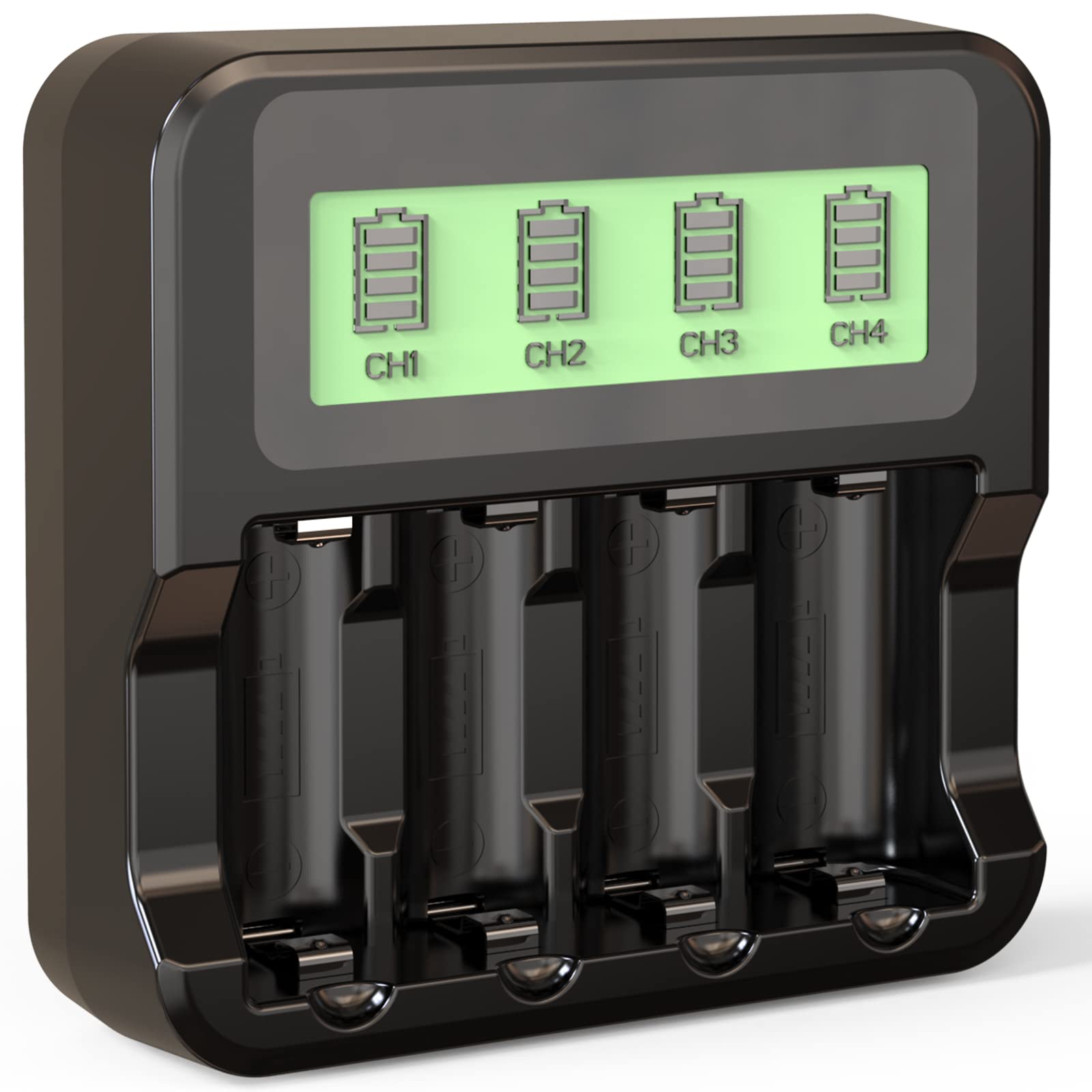 Yofraro 4-Pack CR123A 3.7V Rechargeable Lithium Batteries with Charger - Compatible with Arlo VMS3130 VMC3030 VMK3200 VMS3330 3430 3530 Security Cameras & Flashlights - Perfect for Home Security Systems & Outdoor Lighting