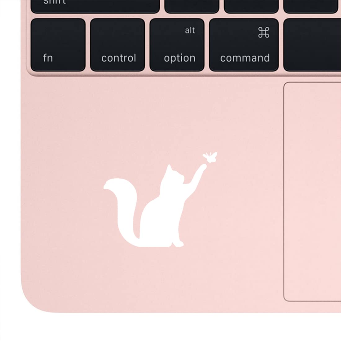Premium Waterproof Vinyl Cat Butterfly Kitten Decal Stickers (White, Set of 2) - Laptop, Phone, Helmet, Car Window, Mug, Wall Decor | Cute Pet Accessories for Home & Office Decoration