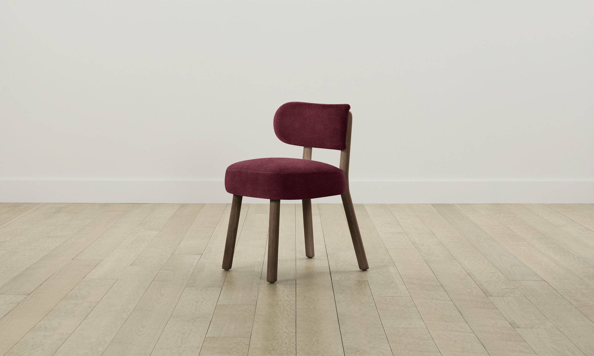 The Jane Dining Chair - Performance Velvet Upholstered Seat in Merlot Red - Perfect for Dining Rooms, Kitchens, and Home Offices