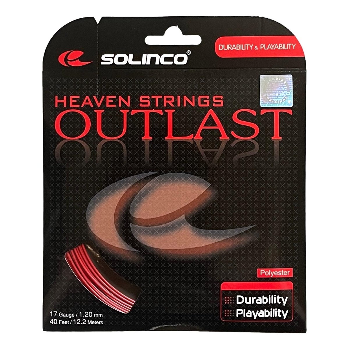 Solinco Outlast 17 Tennis String Set - High Performance Polyester String for Spin & Control | Perfect for Competitive Players & Tournament Play