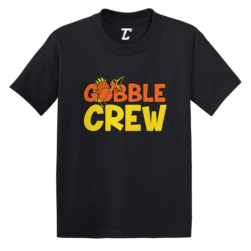 Gobble Crew Turkey Thanksgiving Infant Toddler Cotton Jersey T-Shirt - Cute Holiday Outfit for Babies & Kids - Perfect for Family Gatherings, Photo Shoots & Thanksgiving Celebrations