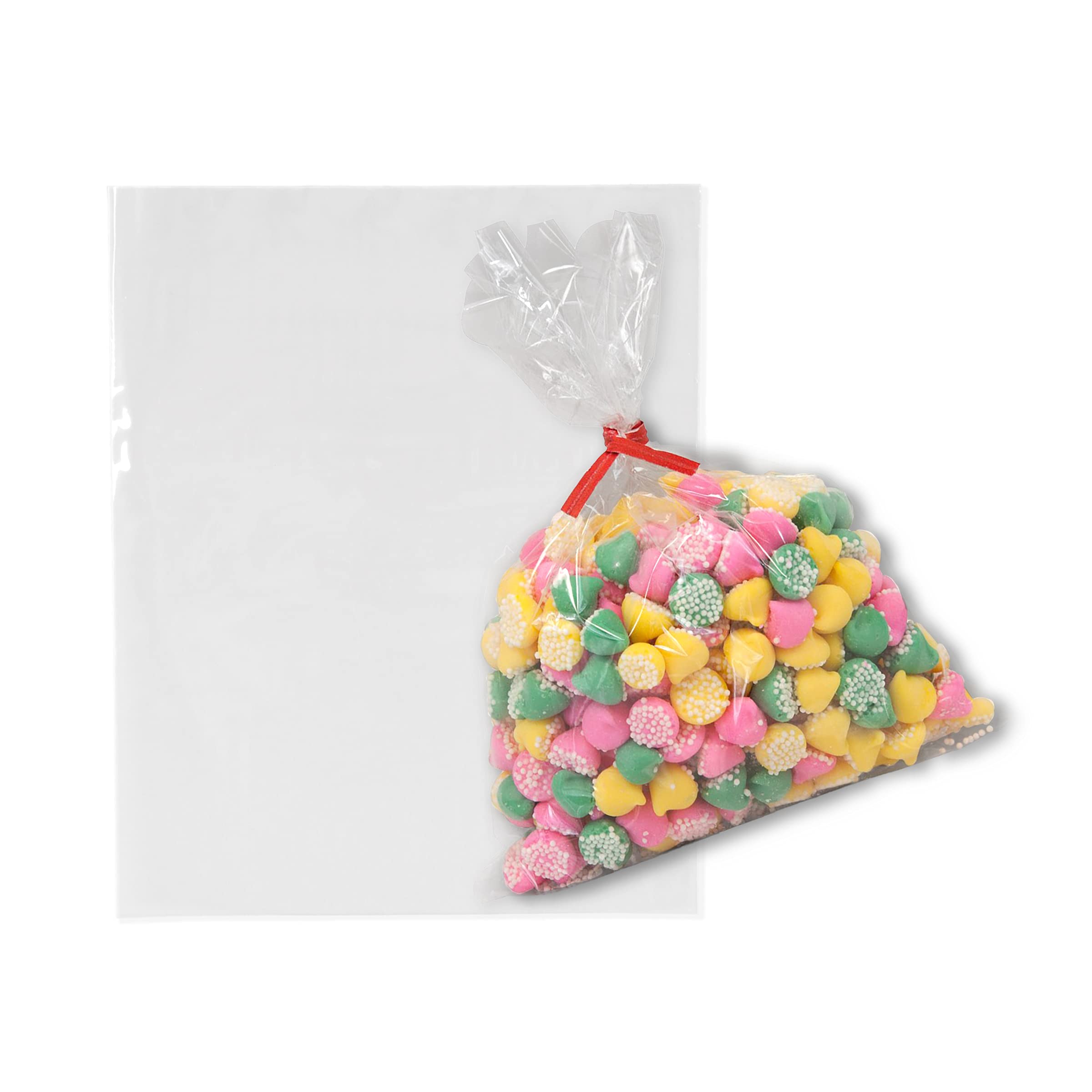 500 Pack 10x12 Inch Flat Poly Bags - 2 Mil Clear LDPE Plastic Bags for Food Storage, Industrial Packing & Medical Supplies - Durable Heavy Duty Polyethylene Bags for Shipping, Organizing & Retail Use