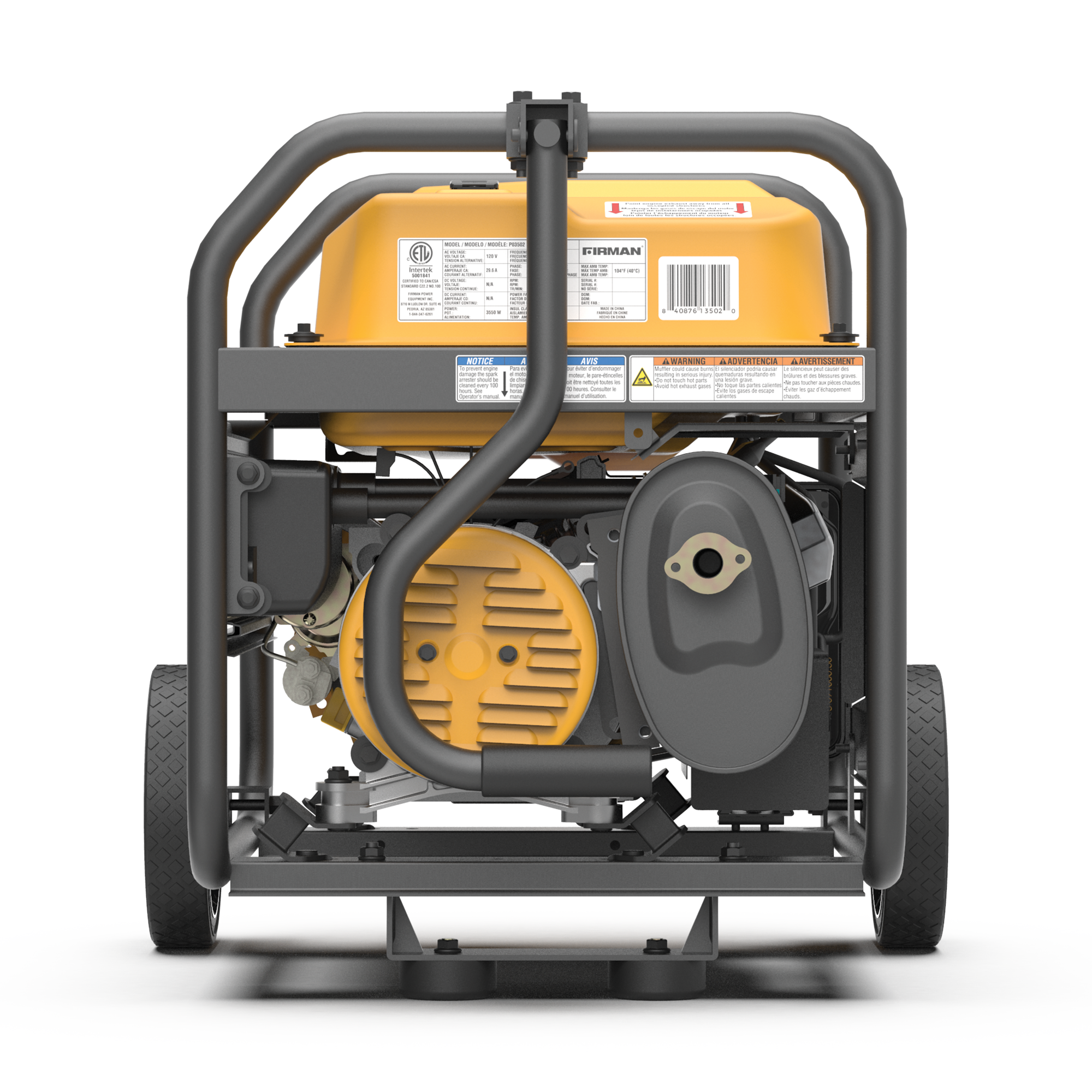 4450W Portable Gas Generator with Recoil Start - 120V Power Output for Camping, Outdoor Events & Emergency Backup