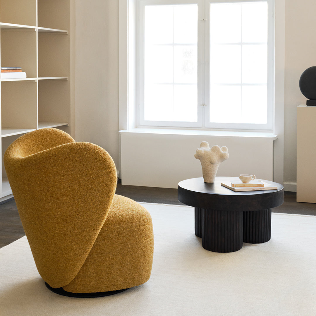 Modern Round Gear Coffee Table - Industrial Style Living Room Furniture for Small Spaces, Home Decor & Office Use