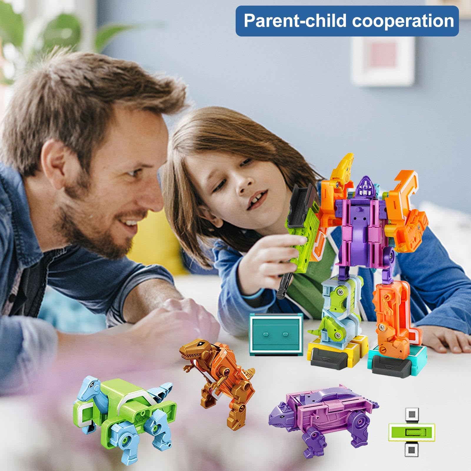 Fulenyi Transforming Number Robots - Interactive Learning Toy for Preschool Kids | STEM Educational Robot Action Figures for Boys & Girls | Perfect for Classroom Activities & Birthday Gifts