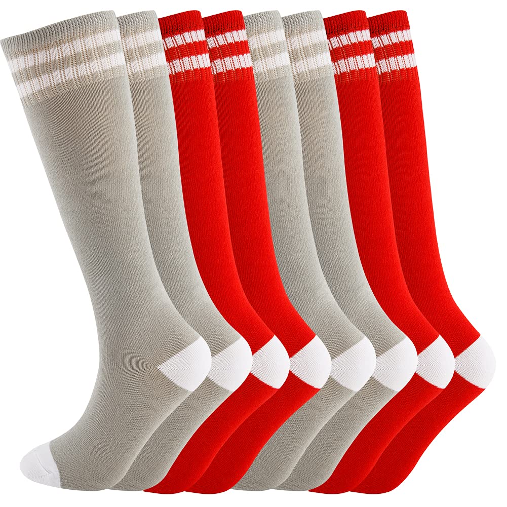 Kids Knee High Socks - Soft Cotton Soccer Socks for Boys & Girls - Breathable Athletic Socks for Toddlers & Children - Perfect for Sports, School & Everyday Wear