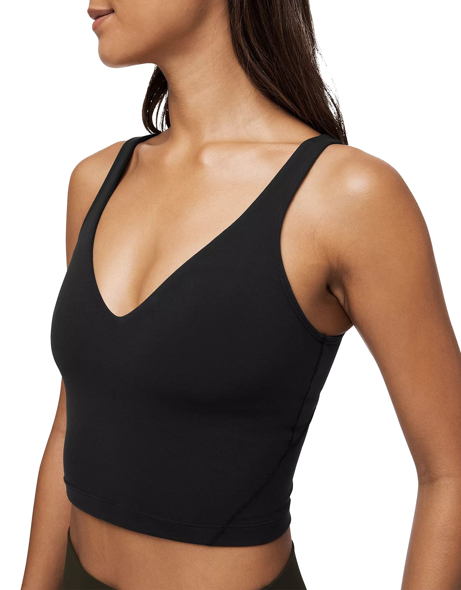 MOVINOW Women's Longline Sports Bra - Padded Workout Tank Top for Yoga, Running & Gym | High Support Athletic Crop Top for Active Lifestyles | Perfect for Fitness, Training & Daily Wear