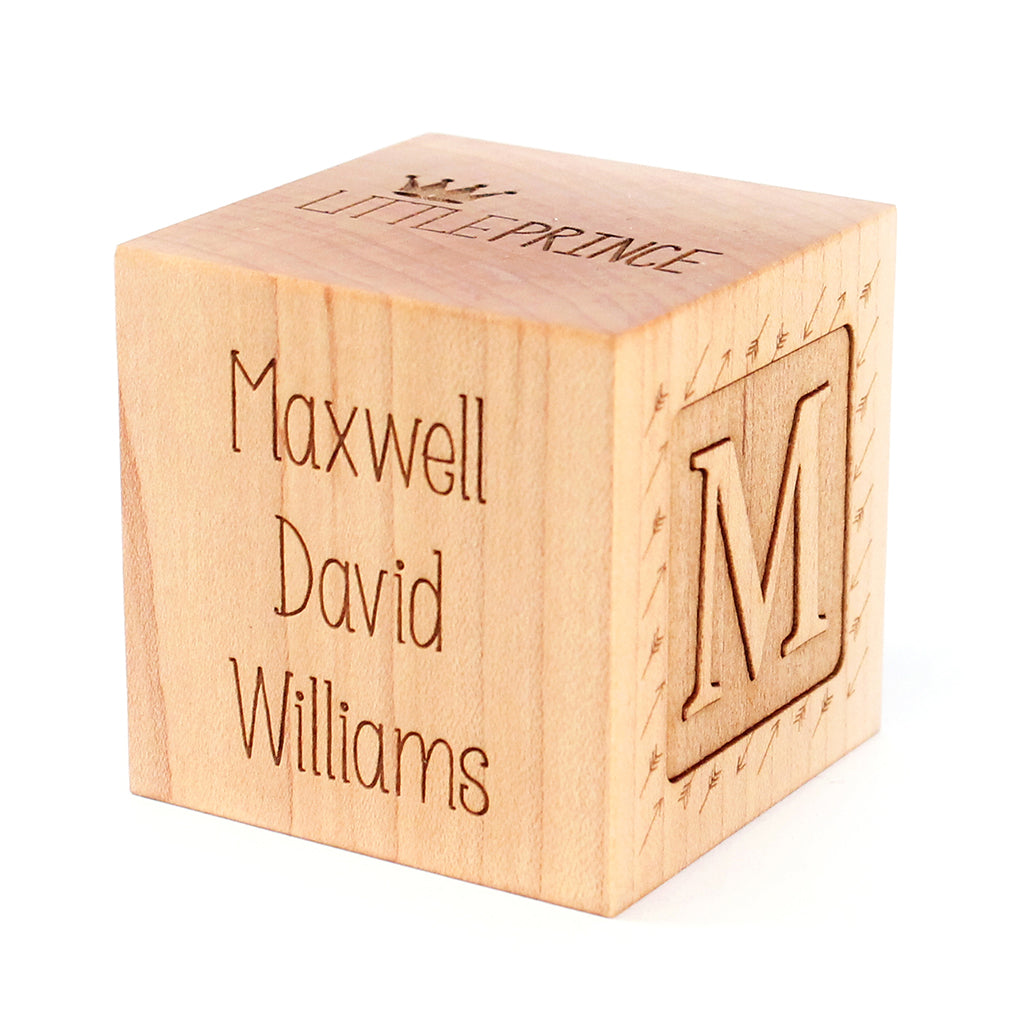 Personalized Wooden Baby Boy Birth Keepsake Block - Custom Name, Date & Weight - Perfect for Newborn Gifts, Nursery Decor & 1st Birthday Presents