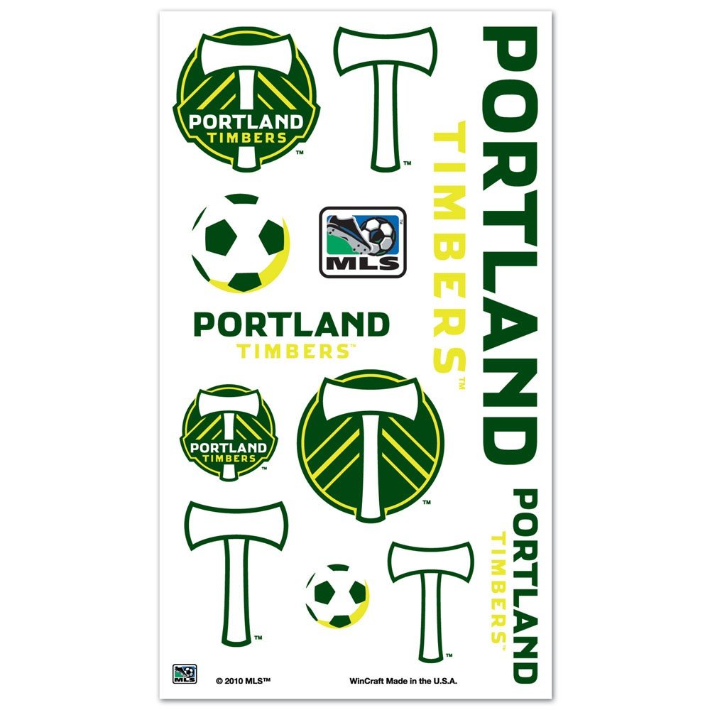 WinCraft Portland Timbers Soccer Temporary Tattoos - Team Spirit Body Art for Fans, Game Day, Parties & Events
