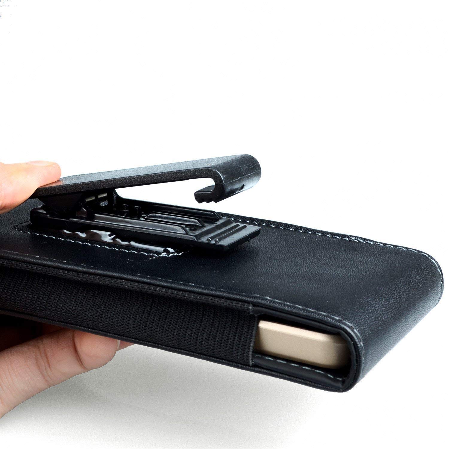 Premium Vertical Swivel Belt Clip PU Leather Holster Case - Compatible with Samsung Galaxy S24 Ultra/S23+/S22+/S21+/Note 20/10+/A15/A25/A53, iPhone 14 Pro Max & OnePlus Nord N20/N9/N8 | Secure Phone Holder for Outdoor, Work & Travel