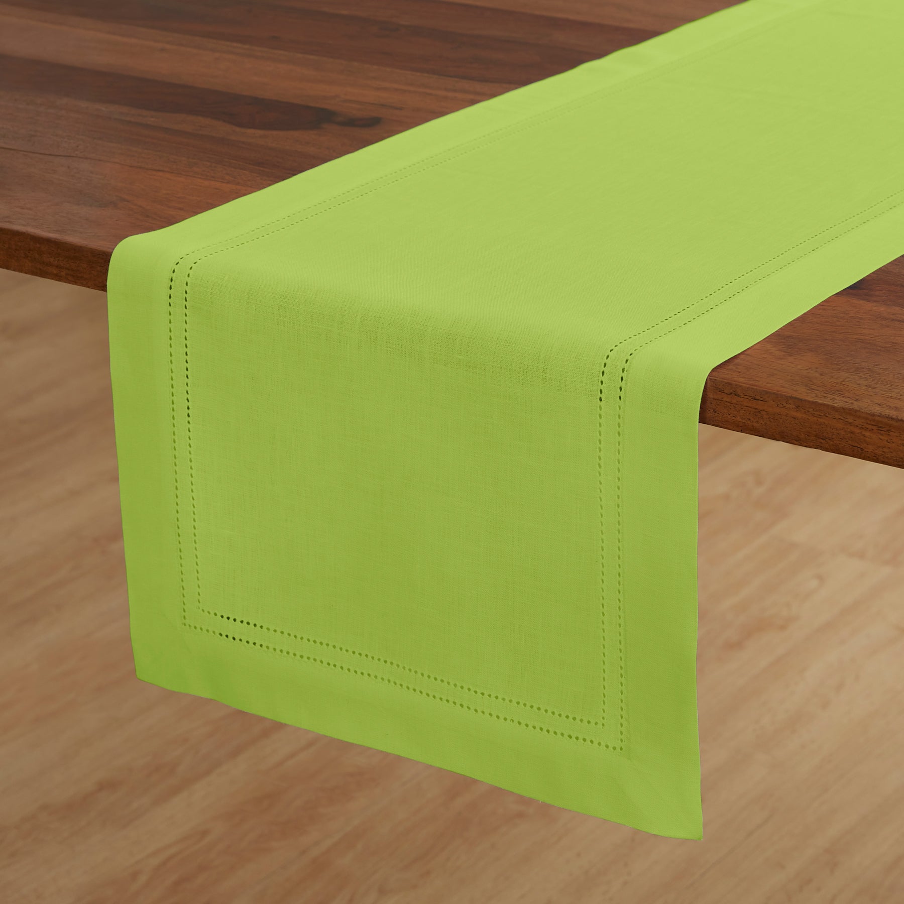 Premium Linen Double Hemstitch Table Runner - Elegant Dining Decor for Weddings, Parties & Home Decor