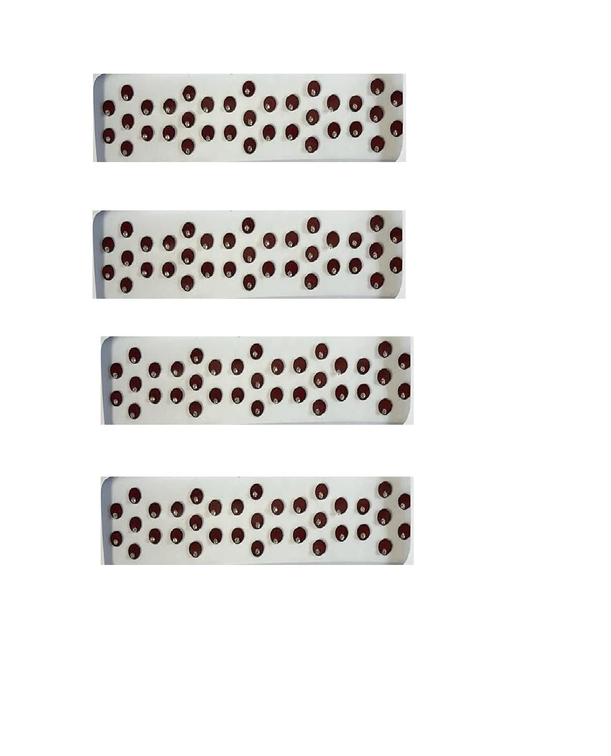 Elegant Round Maroon Velvet Bindi with Single Stone - Traditional Indian Forehead Sticker for Women & Girls - Pack of 4 (Size 4) - Perfect for Weddings, Festivals & Cultural Events