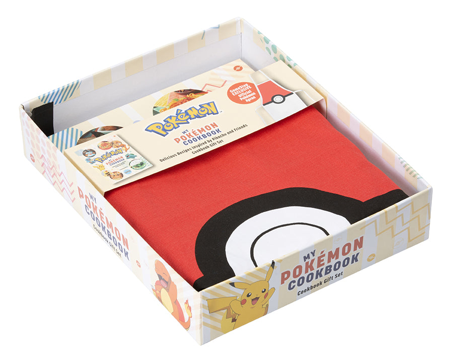 My Pokemon Cookbook Gift Set with Poke Ball Apron - Perfect for Pokemon Fans, Cooking Enthusiasts & Gift Giving Occasions