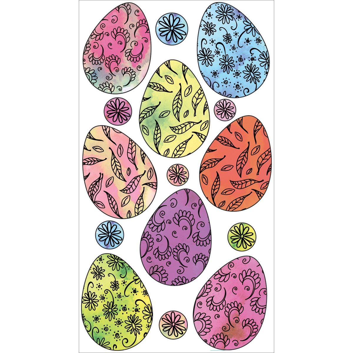 Hand Drawn Eggs Stickers - Premium Waterproof Vinyl Decals for Scrapbooking, DIY Crafts, and Home Decor - Perfect for Easter, Spring Projects, and Gift Wrapping