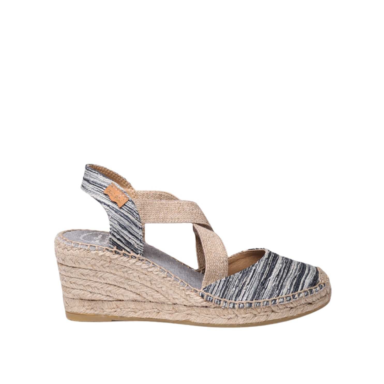 Women's Crossed Strap Fabric Espadrilles - Comfortable Summer Sandals for Beach, Vacation & Casual Outings | Saba RG