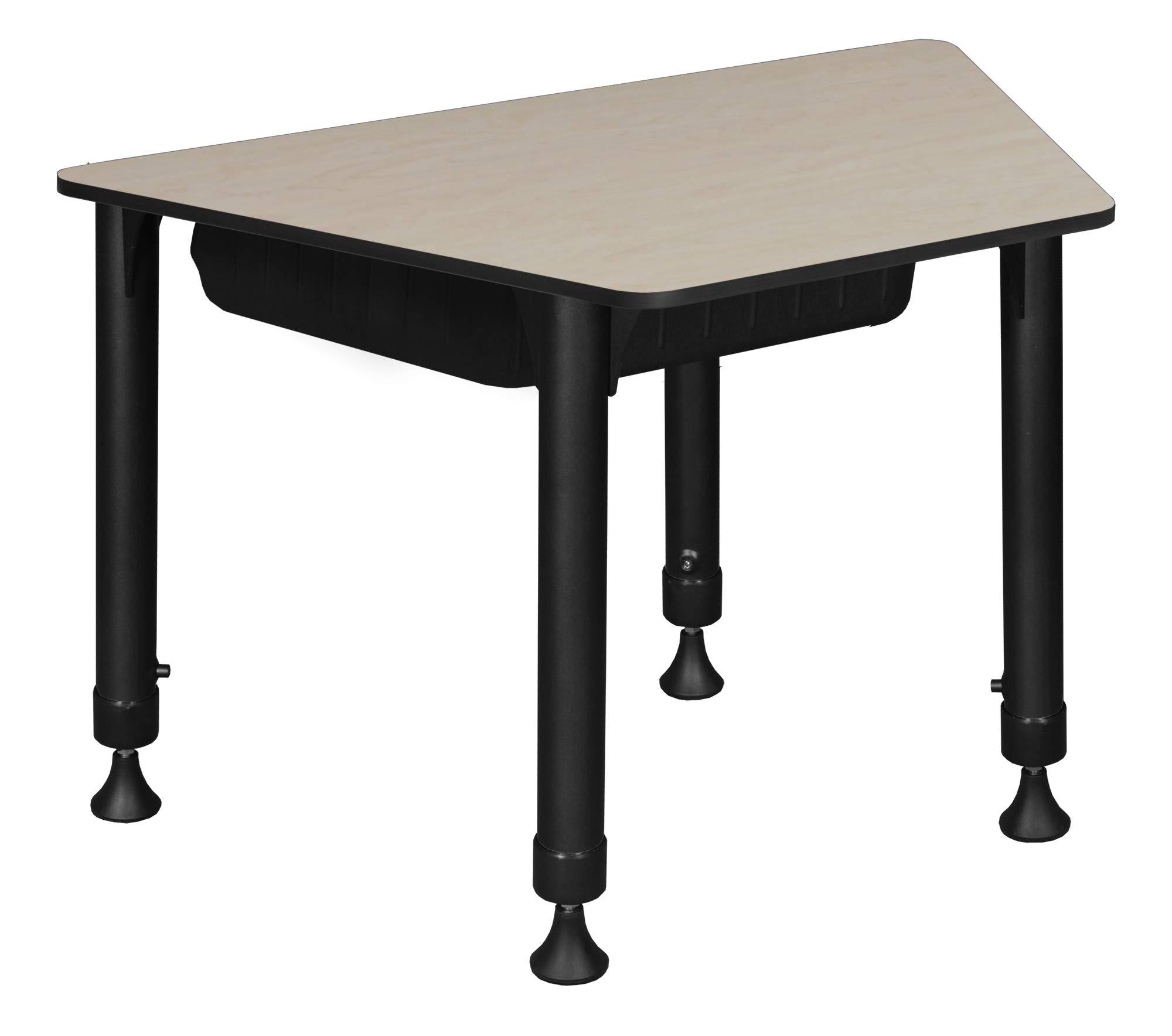 Regency Height Adjustable Trapezoid School Desk with Storage - 36