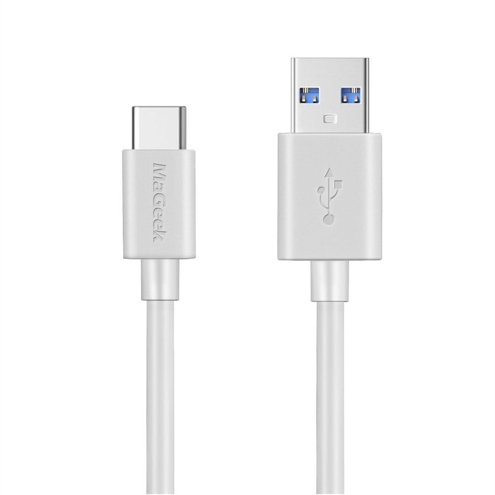3.3ft USB Type C to USB 3.0 Fast Charging Cable - Compatible with Galaxy S8/S8+, MacBook, Nintendo Switch, Sony XZ, LG V20/G5/G6, HTC 10 & More - White | Perfect for Home, Office & Travel Charging