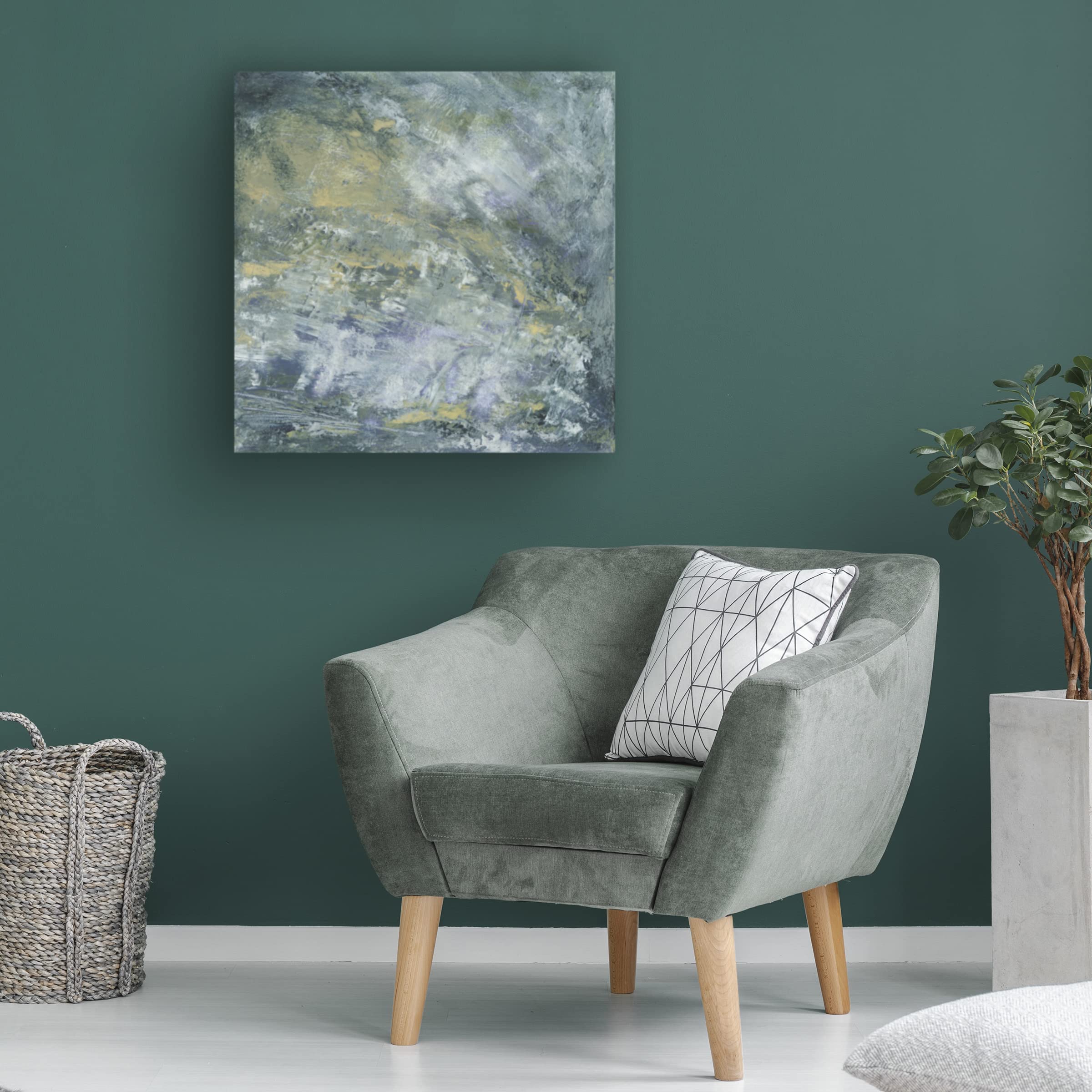 Sharon Gordon 'Encaustic Tile In Blue I' Canvas Wall Art Print - Modern Home Decor for Living Room, Bedroom & Office - Trademark Fine Art Collection