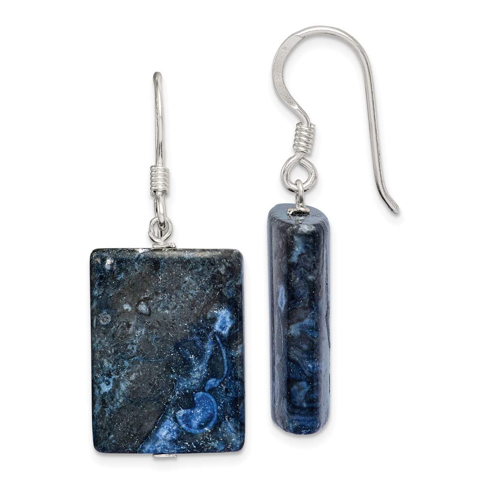 925 Sterling Silver Blue Lepidolite Earrings for Women – Healing Crystal Jewelry for Meditation, Yoga & Spiritual Gifts