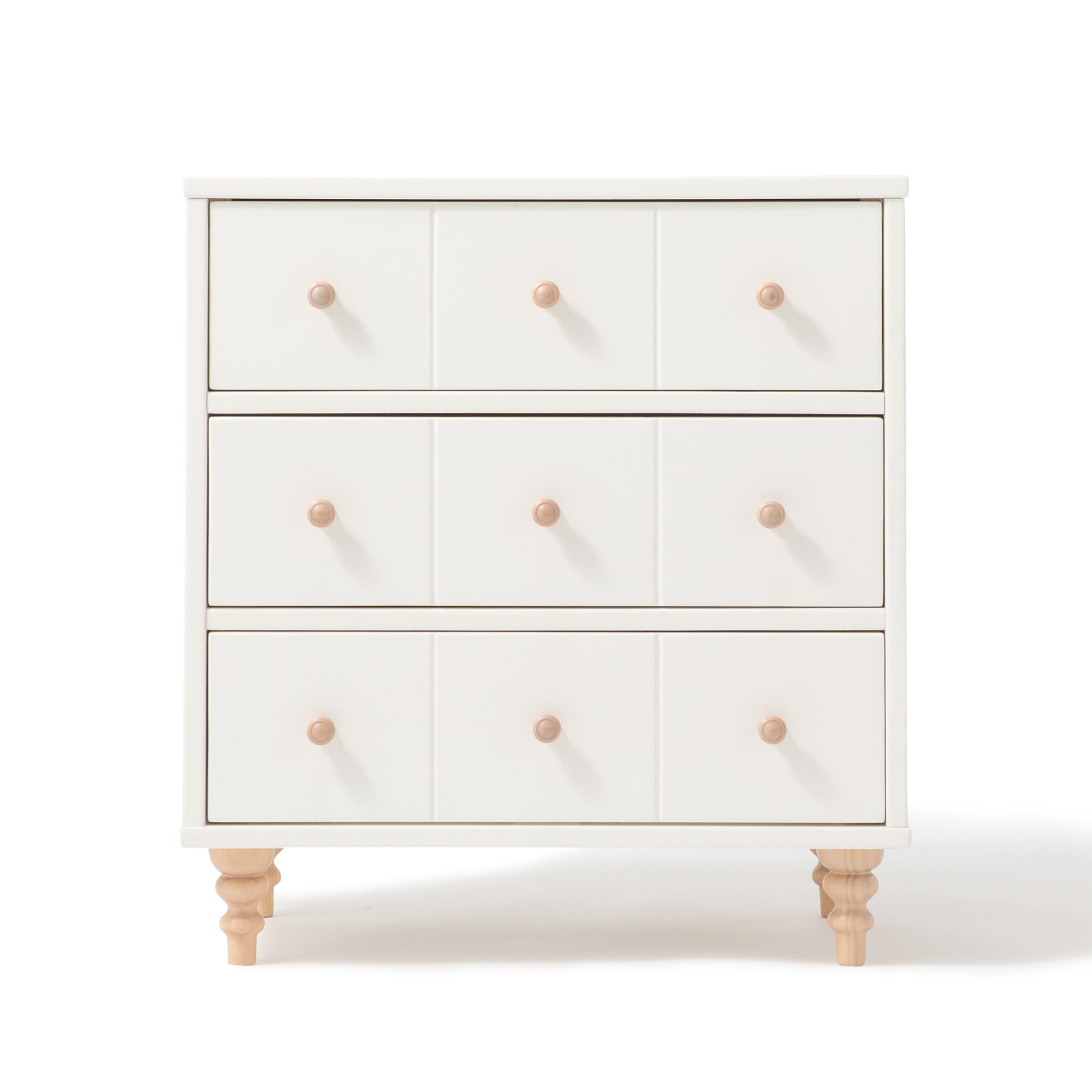 Lana Chest Low 2 White X Natural - Modern Coffee Table with Natural Wood Finish for Living Room, Bedroom & Office Decor