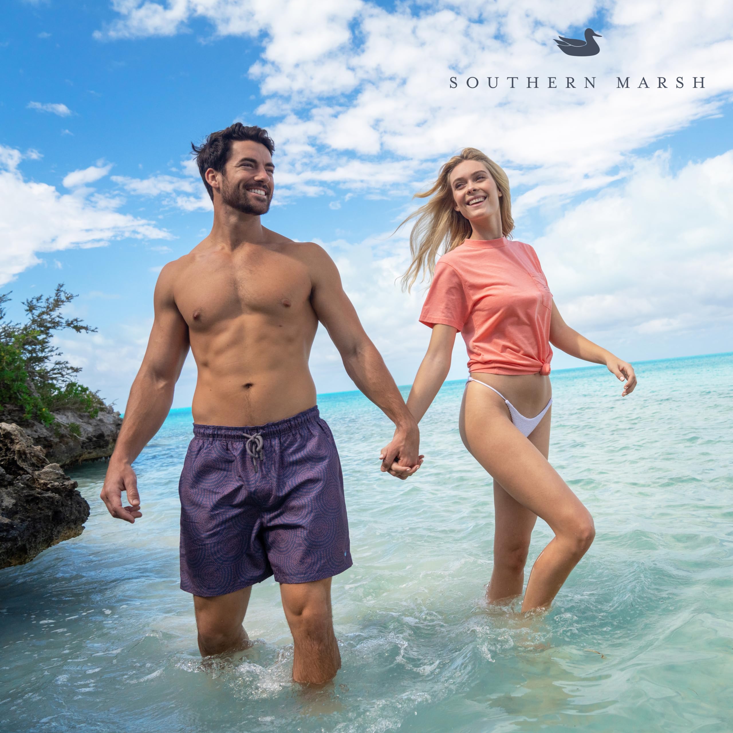 **Men's Quick-Dry Swim Trunks with Anchor Print - Comfortable Beach Shorts for Swimming, Surfing & Summer Vacations**