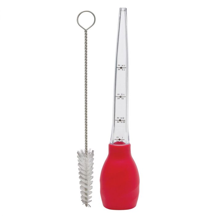 Premium Silicone & Plastic Turkey Baster - 1oz Capacity for Juicy Roasts, Thanksgiving Turkey Basting & Kitchen Cooking - Perfect for Roasting, Grilling, and Baking Meats