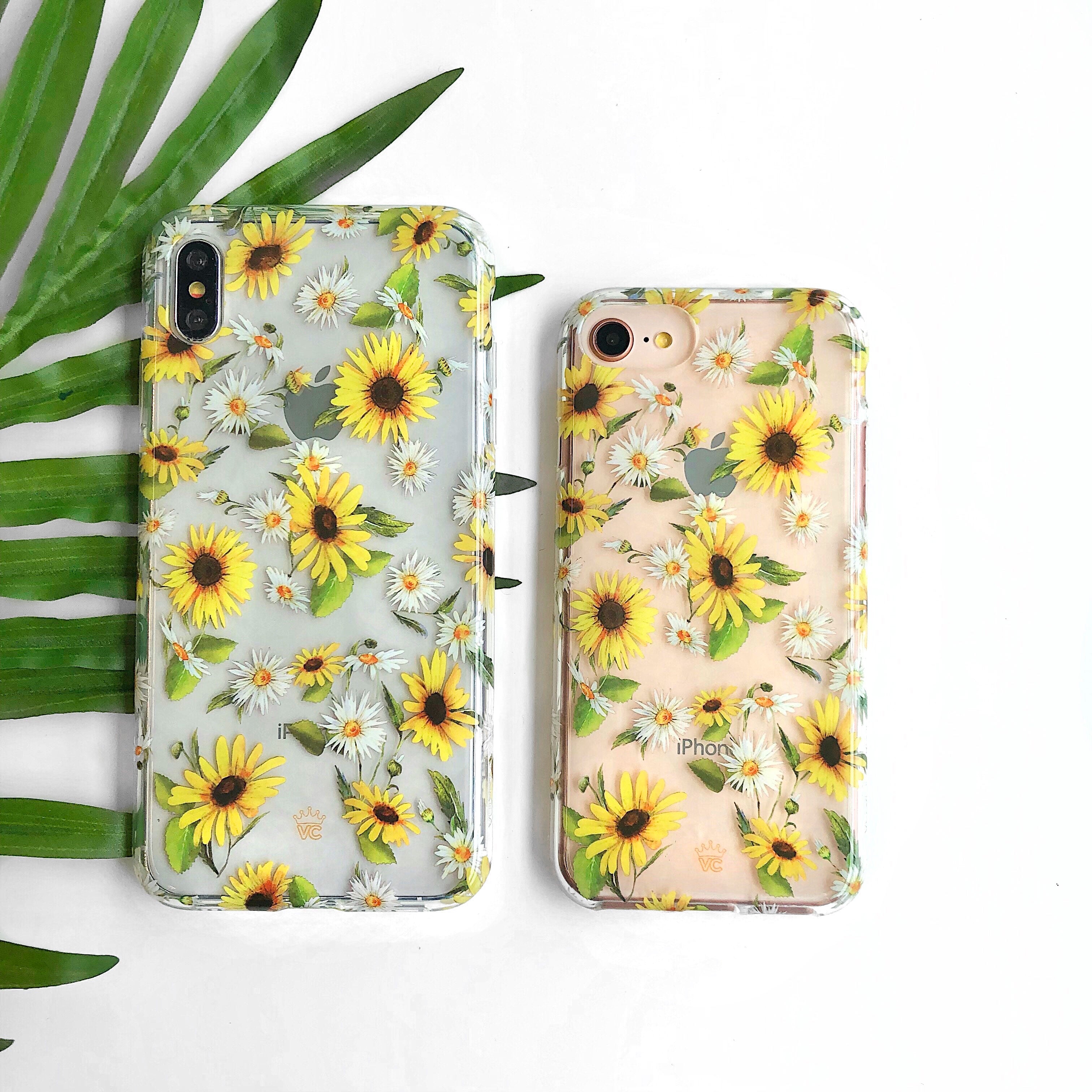 Sunflower Daisy Clear iPhone Case - Stylish & Protective Phone Cover for iPhone 11/12/13/14/15 Pro Max - Perfect for Everyday Use, Travel & Outdoor Activities