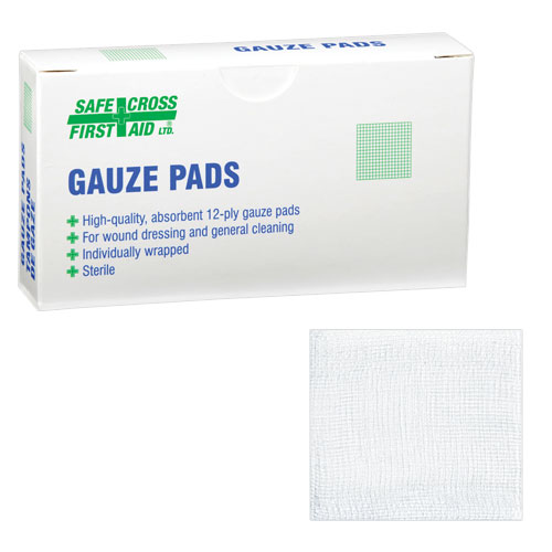 Sterile Gauze Pads 4x4 Inches (10.2x10.2cm) - 12 Pack | Premium Wound Dressing for First Aid Kits, Medical Supplies & Emergency Care